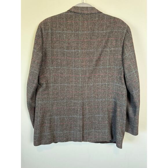 VTG 70s C&R Clothiers Mens Sz 48 Wool Plaid Blazer Sport Coat Union Made USA - Picture 8 of 15